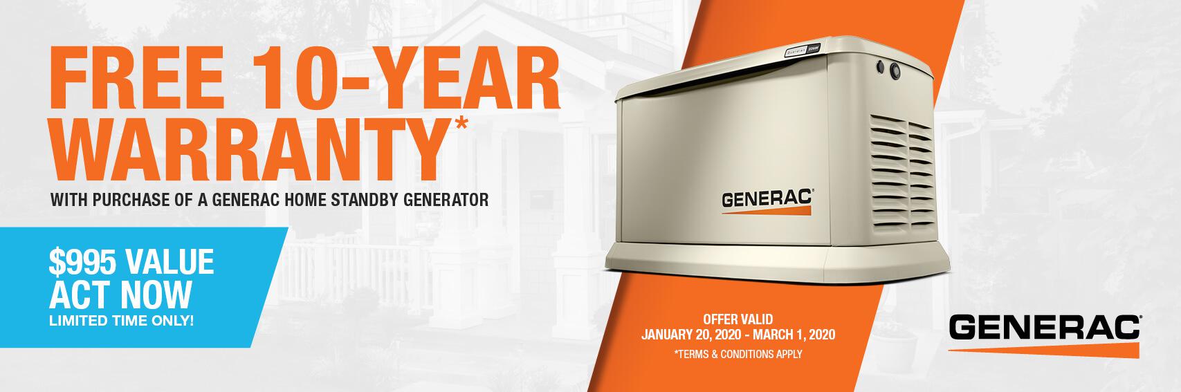 Homestandby Generator Deal | Warranty Offer | Generac Dealer | Cordova, TN